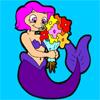 play Mermaid Flowers Coloring