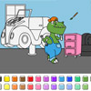 play Color Games - Car Garage Dinosaurs