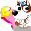 play Dog Handling Fruit