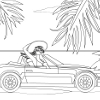 play Kid'S Coloring: Girl And Car