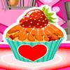 play Orange Glazed Strawberry Cupcakes