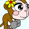 play Color The Monkey With Flower