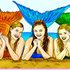 play 3 Mermaids Coloring