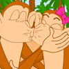 Cute Monkey Kissing