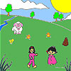 play Two Girls In The Farm Coloring