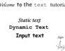 Text Tutorial