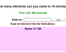 play How Many Elements Can You Name In 10 Minutes?