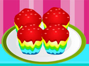 play Make Rainbow Cupcakes