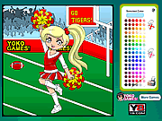 Pom Pom Cheerleader Coloring