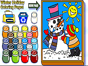 play Winter Holiday Coloring Pages