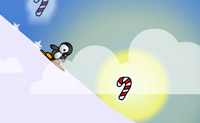 play Penguin Snowboarding