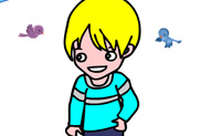 play Coloring Picture Little Boy