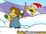 play Simpsons Snowball Fight