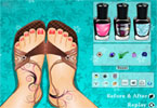 play Beach Sandal Manicure