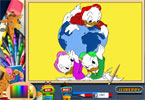 play Donald Duck With Globe Online Coloring Page