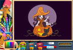 play Beautiful Witch Online Coloring Page