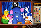 play Pooh Halloween Online Coloring Page