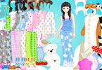 play Pyjama Barbie Dress Up