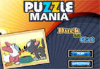 play Puzzle Mania Duck With Cat