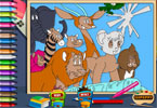 play Jungle Emperor Leo Kimba Online Coloring Page