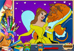 play Belle And The Beast Online Coloring Page