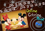 play Mickey Love Minnie Online Coloring Page