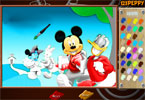 play Mickey School Online Coloring Page