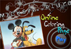 play Mickey And Pluto Online Coloring Page