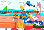 play Donald Duck In Scooter Online Coloring