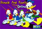 play Donald And Family Online Coloring