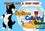 play Figaro Cat And Cleo Fish Online Coloring
