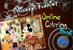 play Mickey Florist Online Coloring Page