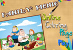 Family Picnic Online Coloring Page