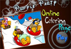 play Puffle Party Online Coloring Page