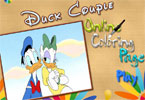 play Duck Couple Online Coloring Page
