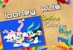 play Looney Kids Online Coloring Page