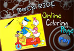 play Duck Ride Online Coloring Page