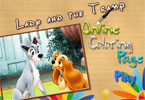 play Lady And The Tramp Online Coloring Page