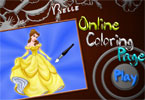 play Belle Online Coloring Page