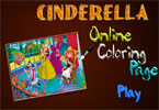 play Cinderella Online Coloring Page