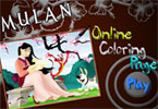 Mulan Online Coloring Page