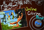 play Tarzan Online Coloring Page