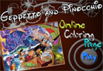 play Geppetto And Pinocchio Online Coloring