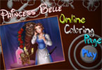 Princess Belle Online Coloring Page