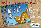 play Bambi And Friends Online Coloring Page