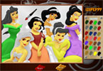 play Disney Princess Online Coloring Page