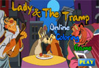 play Lady And The Tramp Online Coloring