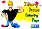 play Johnny Bravo Colouring Page