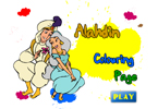 play Alahdin Colouring Page