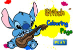 play Stitch Colouring Page